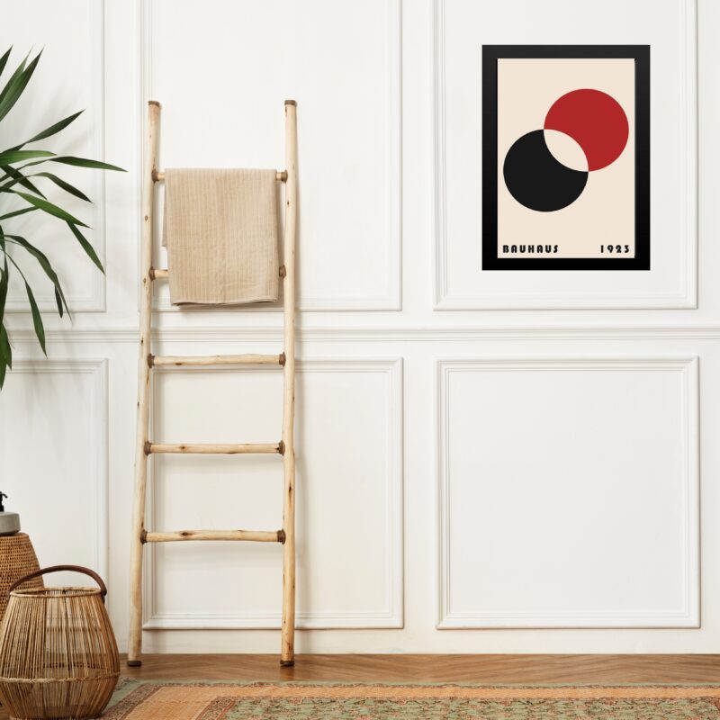 Quadro Bauhaus Preto e Vermelho - Eclipse