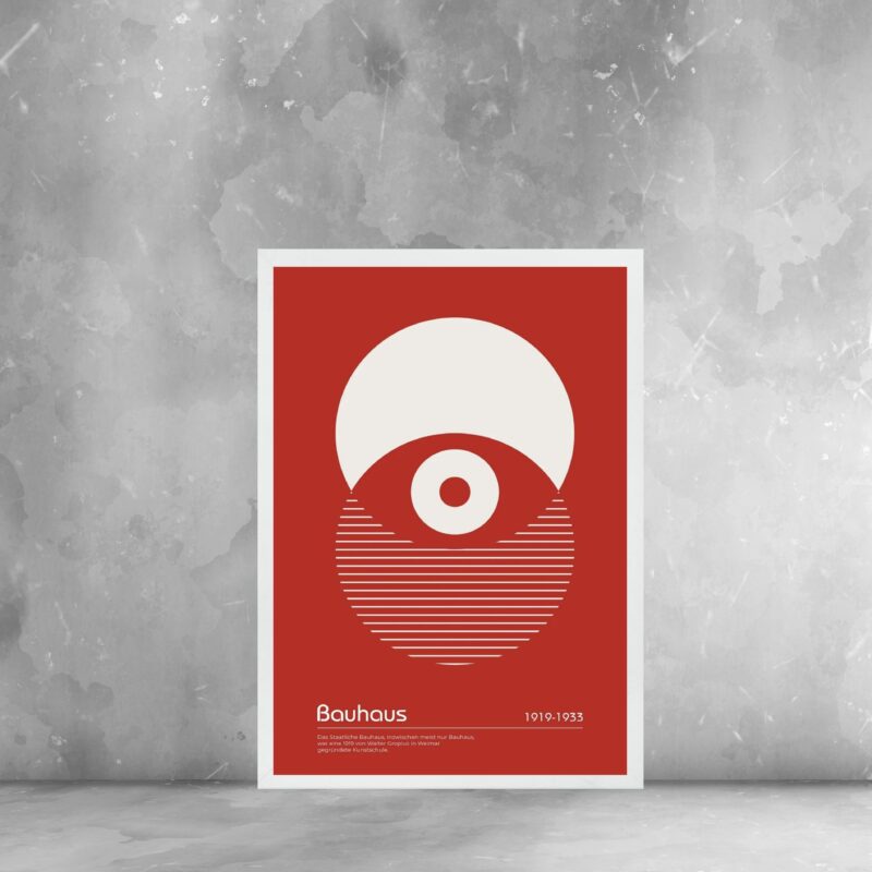 Quadro Bauhaus Red Poster - Eclipse Eye