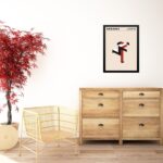 Quadro Bauhaus Red Poster - Running Man