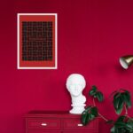 Quadro Bauhaus Red - Rectangles Window