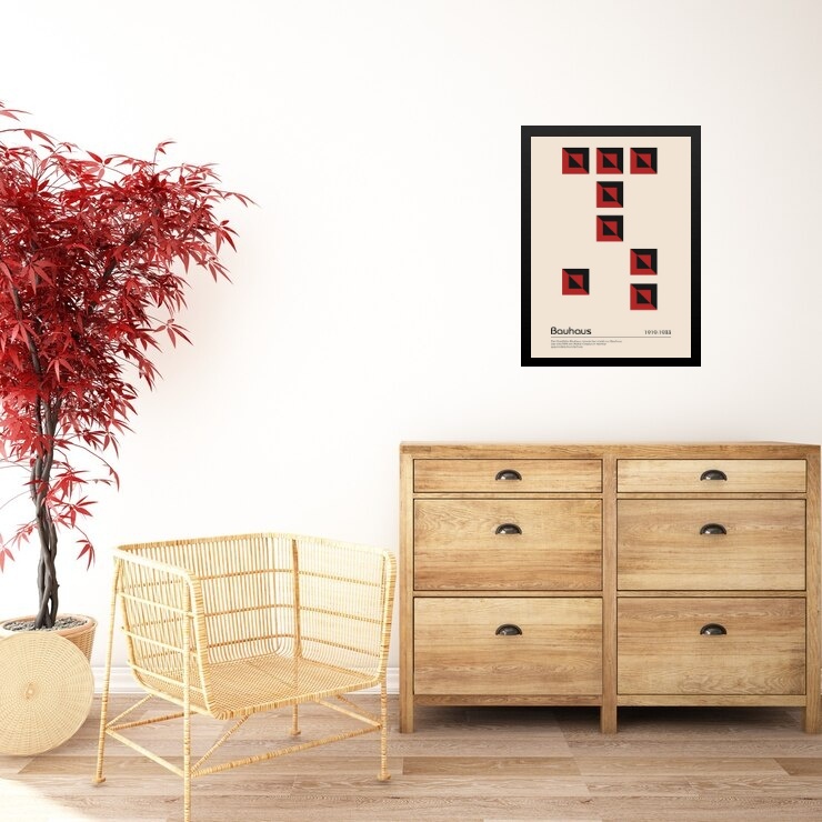 Quadro Bauhaus Vermelho - Scattered Bricks