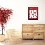 Quadro Bauhaus Vermelho - Upset Circles