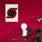 Quadro Bauhaus Vermelho e Preto -Roll Disc