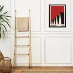 Quadro Bauhaus red vintage poster - Factory Roofs