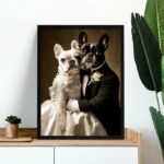 Quadro Casamento Bulldog Francês