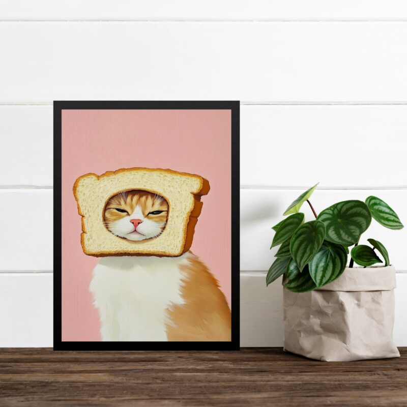 Quadro Cozinha Gatinho Pão De Forma