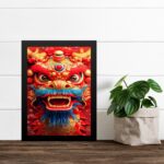 Quadro Cultura Oriental - Leão Chinês