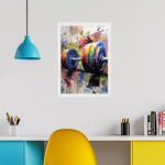 Quadro Decorativo Academia - Halter Aquarela