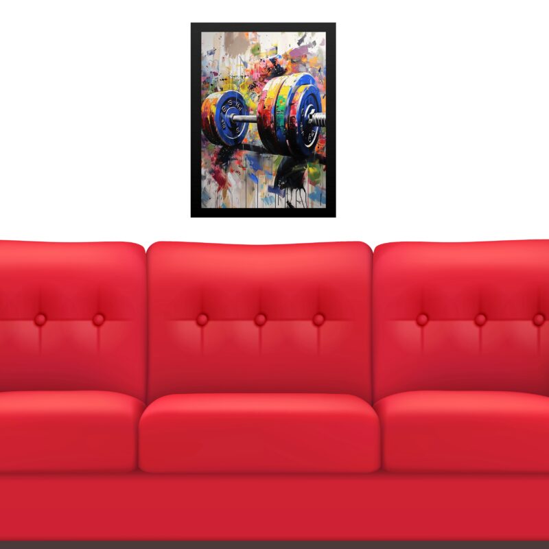 Quadro Decorativo Academia - Halter Aquarela