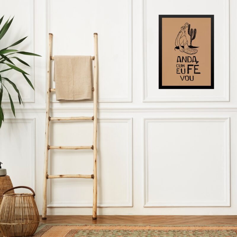 Quadro Decorativo Anda Com Fé Eu Vou