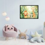 Quadro Decorativo Animais Baby Floresta - 50x70 cm