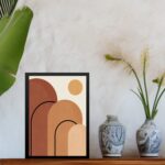 Quadro Decorativo Arcos Boho Terracota