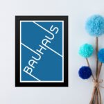 Quadro Decorativo Azul - Tipografia Bauhaus