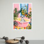 Quadro Decorativo Banheiro Dalmata Na Banheira