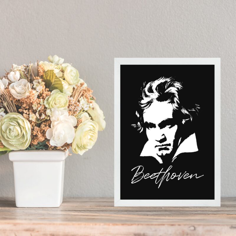 Quadro Decorativo Beethoven - Assinatura