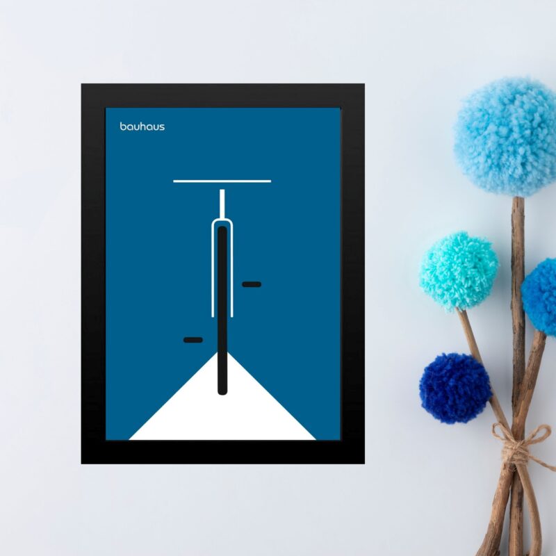 Quadro Decorativo Bicicleta Azul - Bauhaus