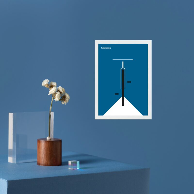 Quadro Decorativo Bicicleta Azul - Bauhaus