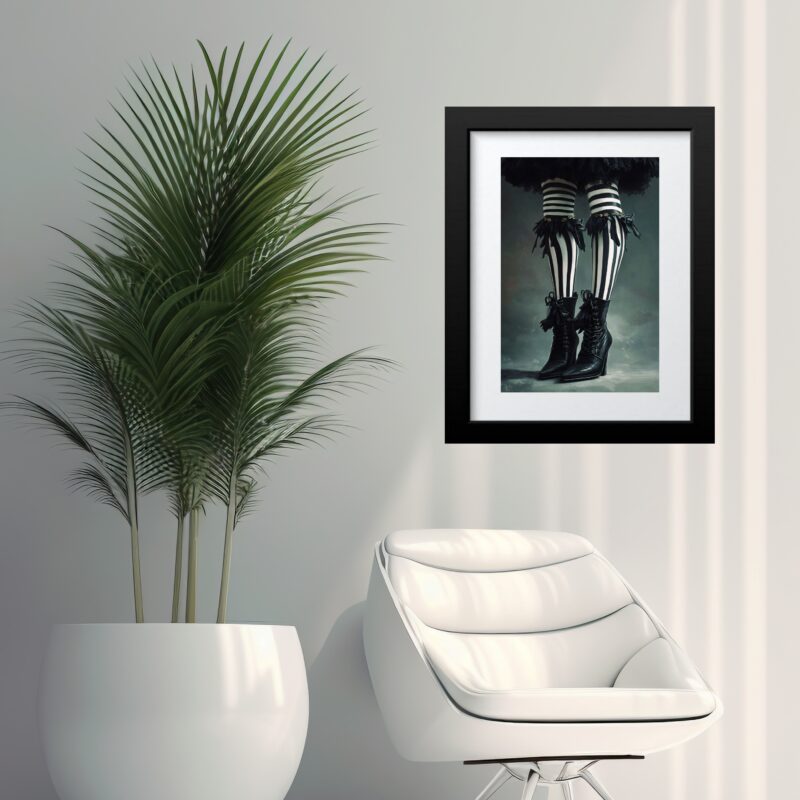 Quadro Decorativo Bruxa Pernas - 60x48 Cm