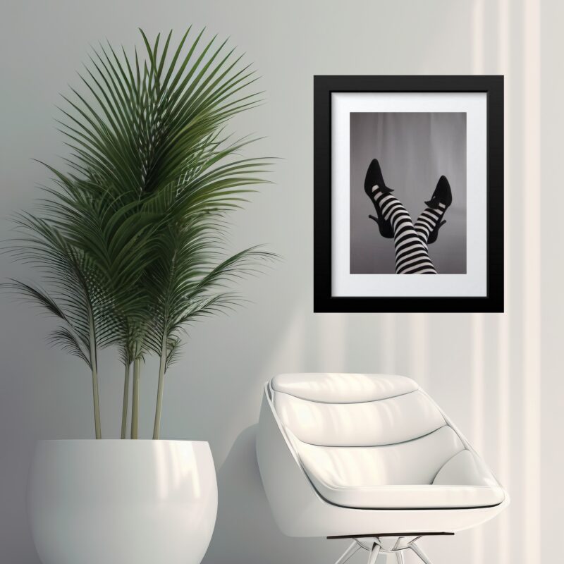 Quadro Decorativo Bruxa Pernas e Sapato - 60X48 Cm