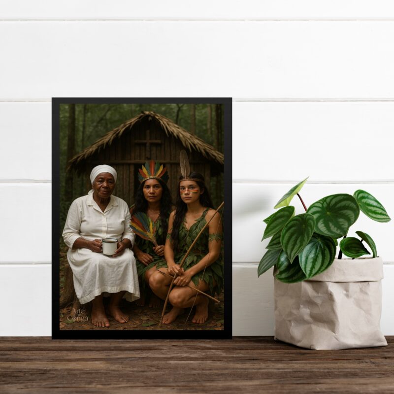 Quadro Decorativo Caboclas e Preta Velha