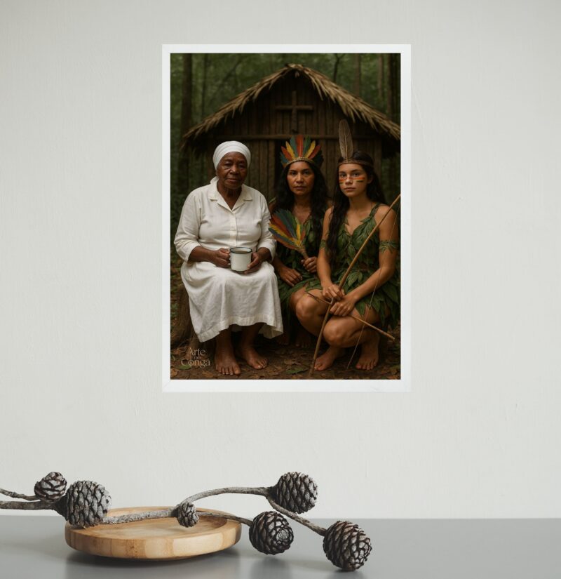 Quadro Decorativo Caboclas e Preta Velha