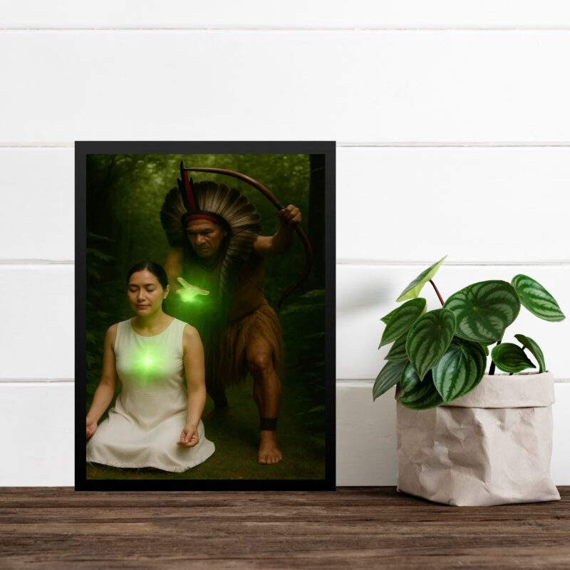 Quadro Decorativo Caboclo e Médium