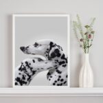 Quadro Decorativo Casal De Cães Dálmatas