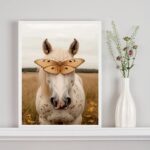 Quadro Decorativo Cavalo Com Borboleta