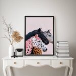 Quadro Decorativo Cavalos Coloridos
