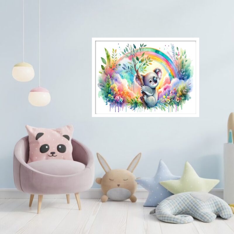 Quadro Decorativo Coala Aquarela - 50x70 cm