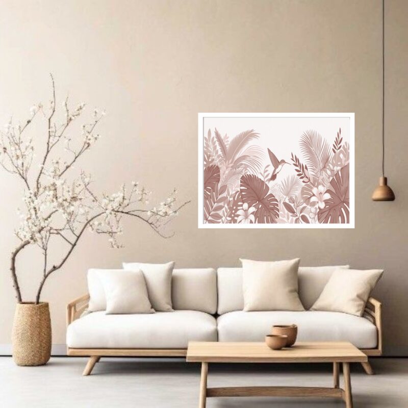 Quadro Decorativo Colibri Terracotta - 50x70 cm
