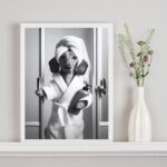 Quadro Decorativo De Banheiro - Cachorrinha Dachshund