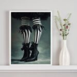 Quadro Decorativo De Bruxa - Pernas Sapato