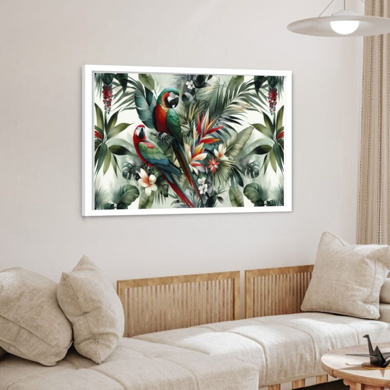 Quadro Decorativo Floresta Araras - 50x70 cm