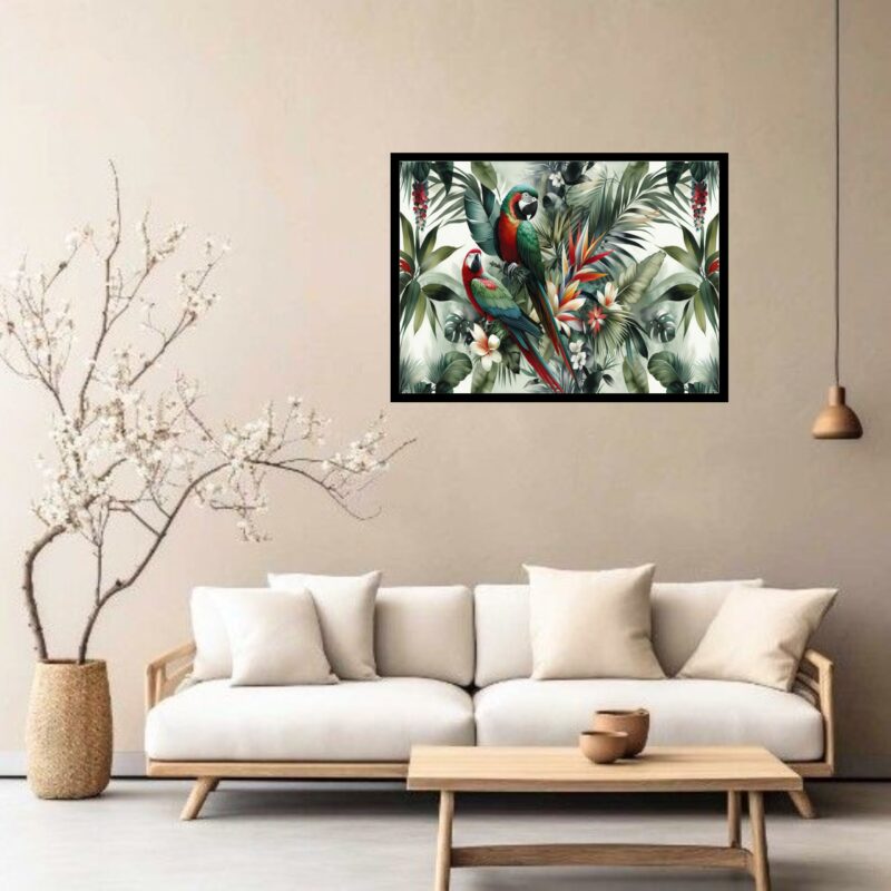 Quadro Decorativo Floresta Araras - 50x70 cm
