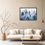 Quadro Decorativo Floresta Azul - 50x70 cm
