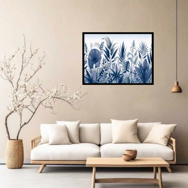 Quadro Decorativo Floresta Azul - 50x70 cm