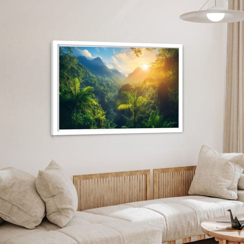 Quadro Decorativo Floresta Pôr do Sol - 50x70 cm