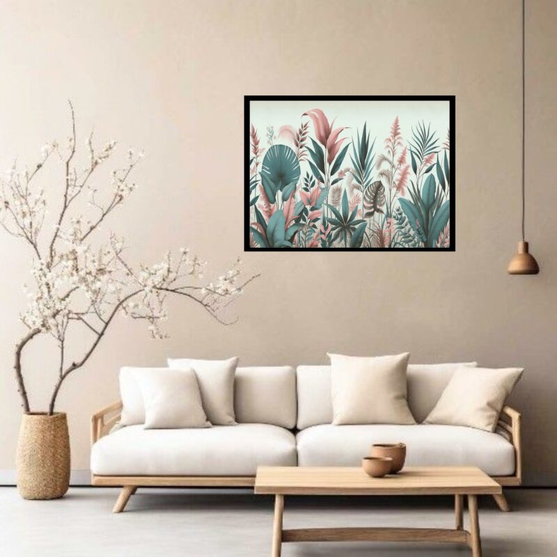 Quadro Decorativo Floresta Rose - 50x70 cm