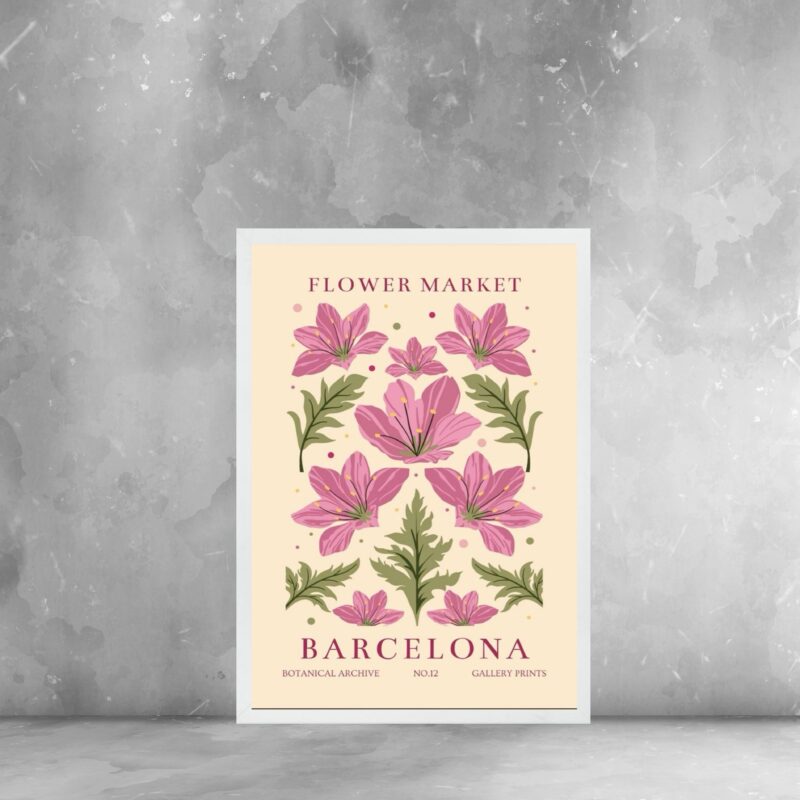 Quadro Decorativo Flower Market - Barcelona