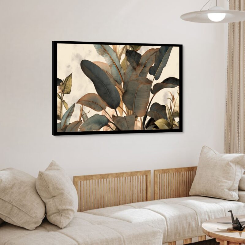 Quadro Decorativo Folhagem Marron - 50x70 cm
