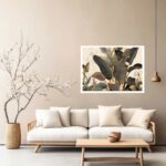Quadro Decorativo Folhagem Marron - 50x70 cm