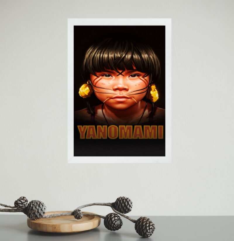 Quadro Decorativo Fotografia índio Yanomami