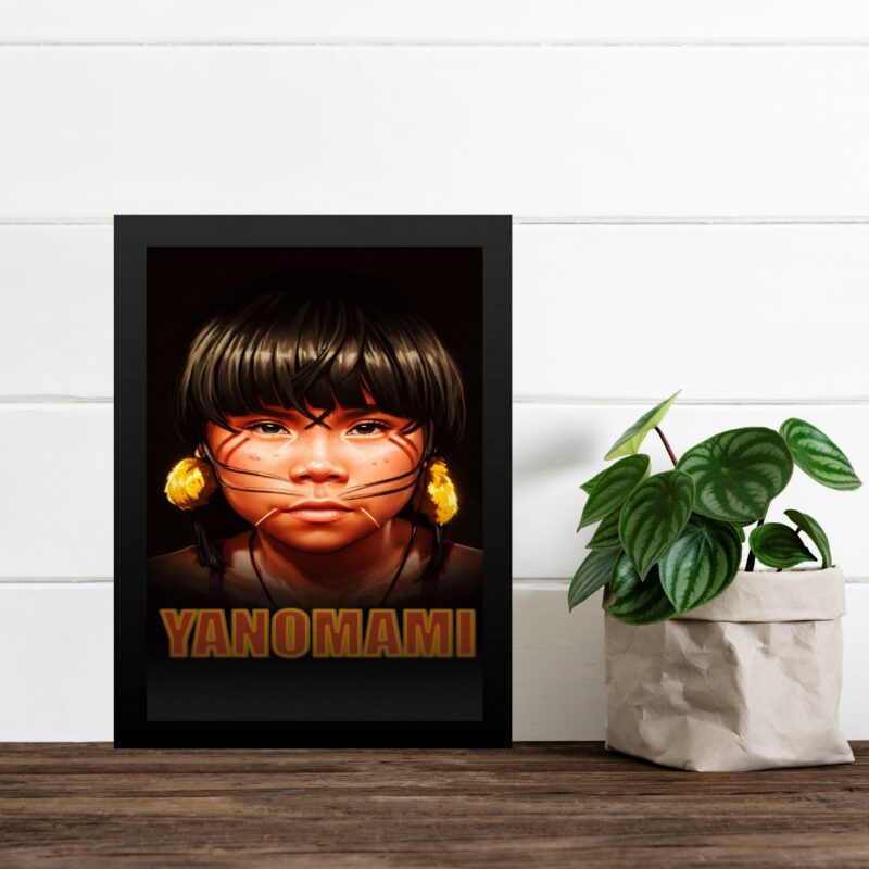 Quadro Decorativo Fotografia índio Yanomami