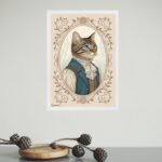 Quadro Decorativo Gatinho Clássico Vintage