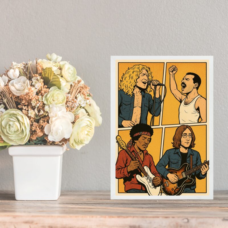 Quadro Decorativo Grandes ícones Da Música