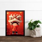 Quadro Decorativo Leão Chinês - Menininha