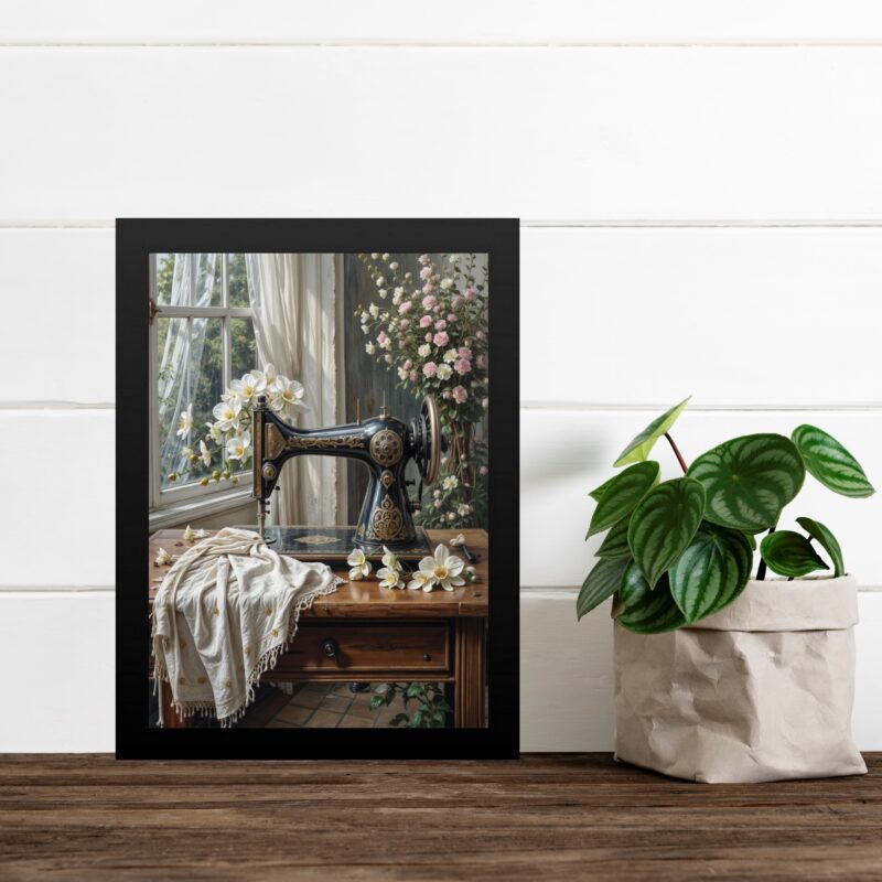 Quadro Decorativo Máquina De Costura Retrô
