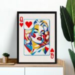 Quadro Decorativo Marilyn Monroe Carta Baralho