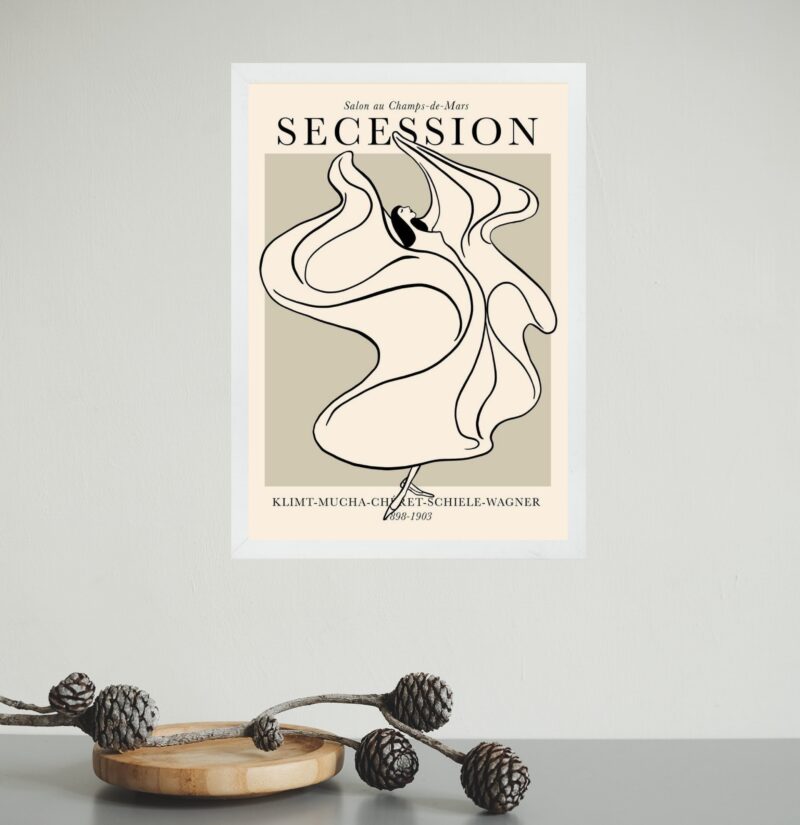 Quadro Decorativo Minimalista Mulher - Klimt